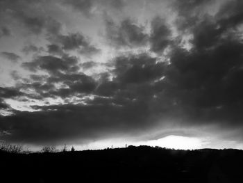 Scenic view of landscape against cloudy sky