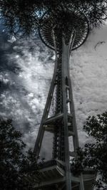 Low angle view of bridge against sky