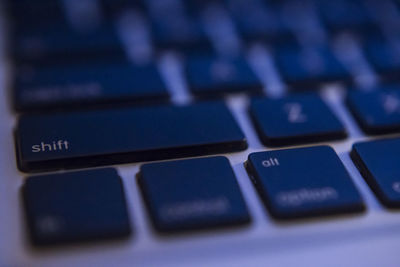 Close-up of computer keyboard