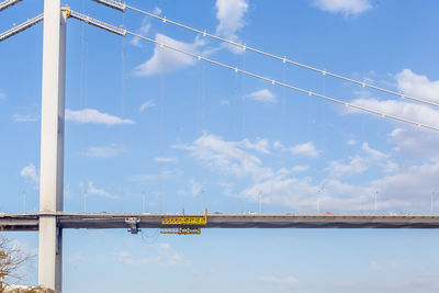 Low angle view of bridge against sky