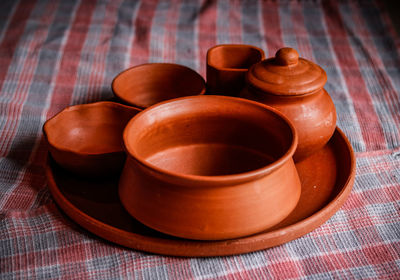 Close-up of tea served on table