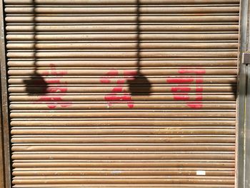 Full frame shot of multi colored shutter