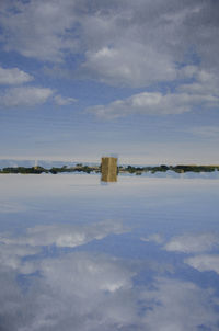 Reflection of clouds in water