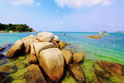 Scenic view of sea against sky