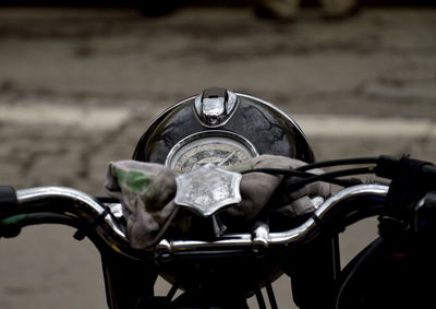 Close-up of motorcycle