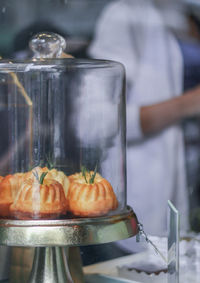 Close-up of seafood on table in restaurant