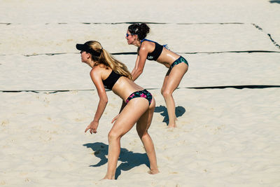 Friends enjoying at beach