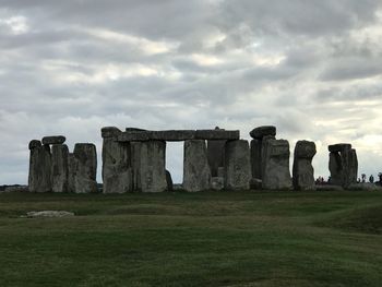 Old ruin building against cloudy sky