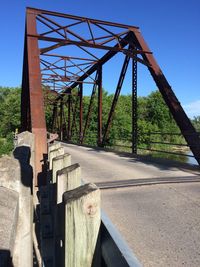 View of bridge against clear sky