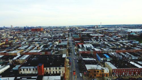 Aerial view of city