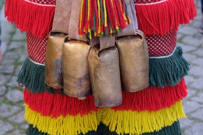 Midsection of person wearing traditional clothing during carnival