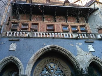 Low angle view of historic building