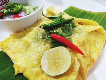 Close-up of food in plate