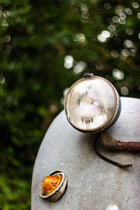 Close-up of old vintage car