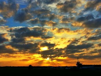 Cloudy sky at sunset