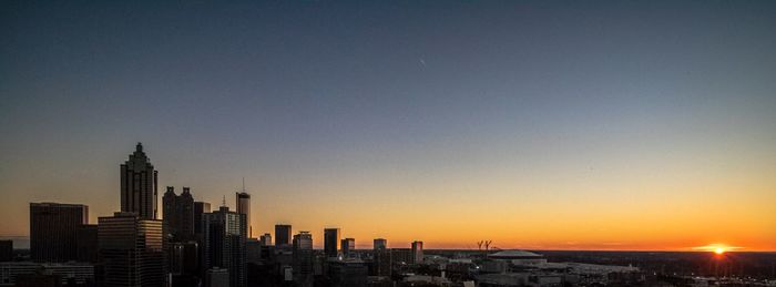 Cityscape at sunset