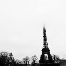 Low angle view of eiffel tower