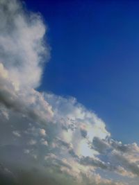 Low angle view of clouds in sky