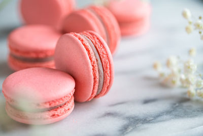 Close-up of dessert on table