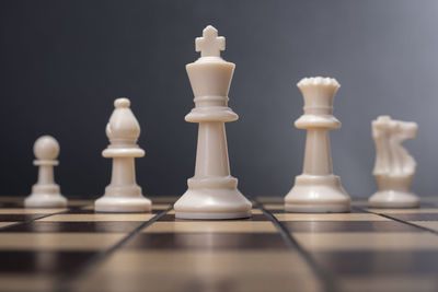 Close-up of chess pieces