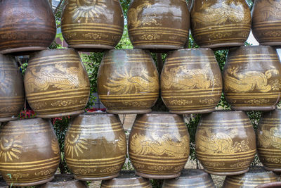 Full frame shot of pottery