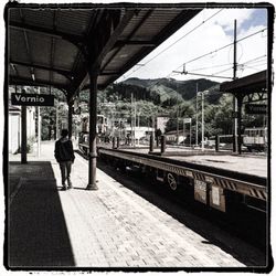 Railroad station platform