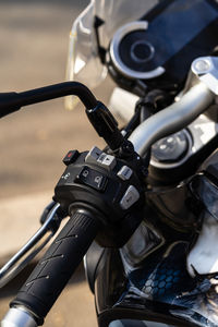 Close-up of motorcycle