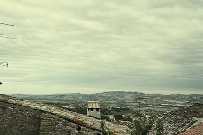 Cloudy sky over mountain