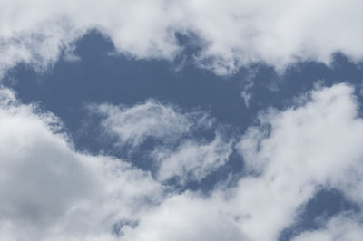 Low angle view of clouds in sky