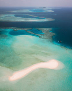 High angle view of sea shore