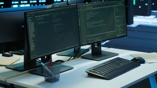 Close-up of laptop on table