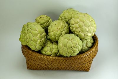 Close-up of fruit in basket