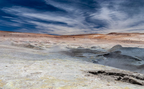 Scenic view of desert against sky