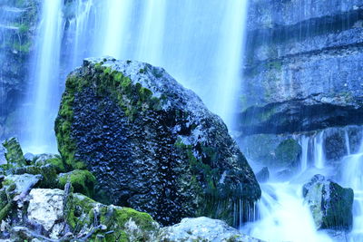 Scenic view of waterfall