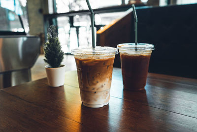 Close-up of coffee on table