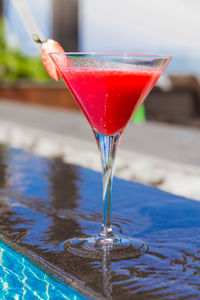 Close-up of drink on table