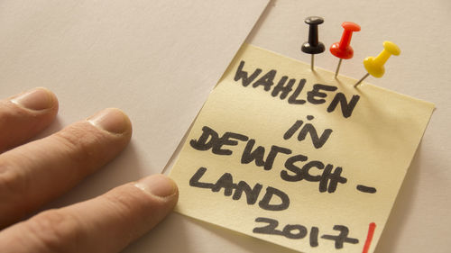 Close-up of text on paper