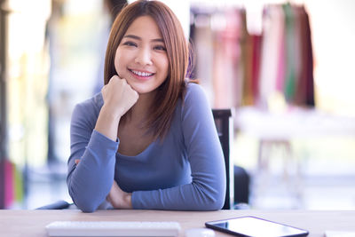 Portrait of a smiling young woman