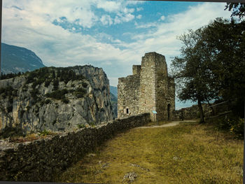 Arco castle / castello di arco is a ruined castle 