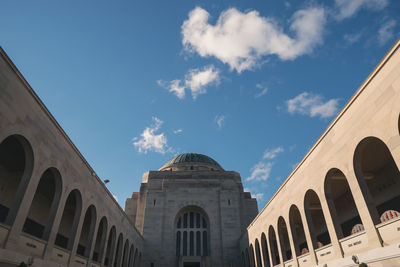 Low angle view of historical building against sky