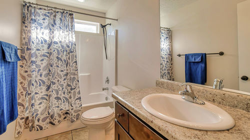 Interior of bathroom at home