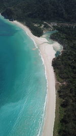 High angle view of beach