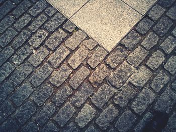 Full frame shot of cobblestone street