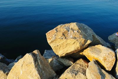 Rocks in sea