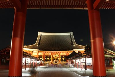 Temple at night