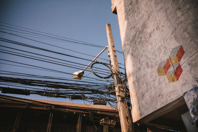 Low angle view of old building against sky