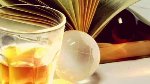Close-up of drink in glass