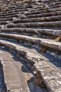 High angle view of staircase