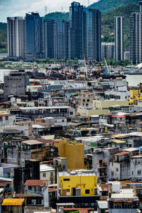 High angle view of cityscape