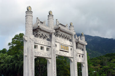 Low angle view of historical building against sky